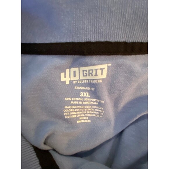 Duluth Polo Shirt 40 Grit Mens Short sleeved Baby Blue Size 3XL Casual - Picture 6 of 7
